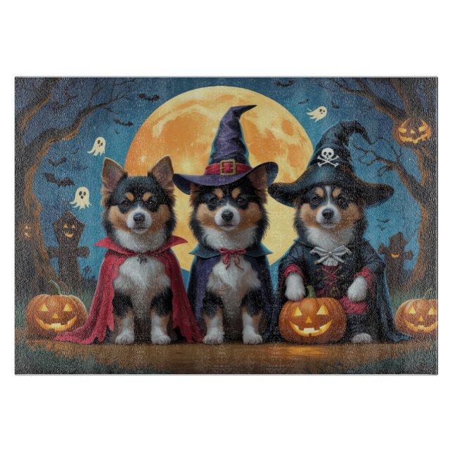 Finska Lapphund Hundar Pumpkin Halloween Funny (Framsidan)