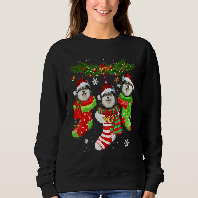 Finska Lapphund jul Socks Träd Light Julafton S T Shirt (Framsida)