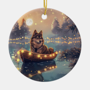 Finska Lapphund-juljulen Festive Voyage Julgransprydnad Keramik