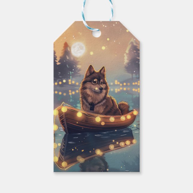 Finska Lapphund-juljulen Festive Voyage Presentetikett (Framsidan)