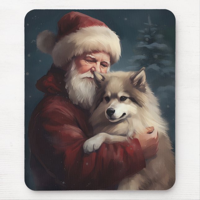 Finska Lapphund Jultomten - jul Musmatta (Framsidan)