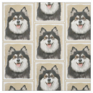 Finska Lapphund Painting - Cute Original Hund Art Tyg