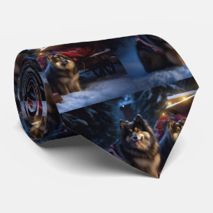 Finska Lapphund Snowy Sleigh-juldekretet Slips