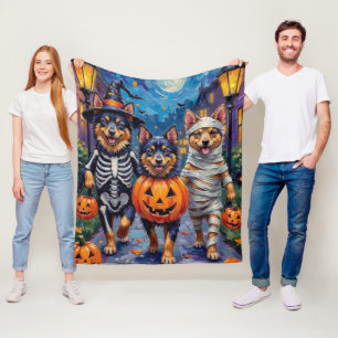 Finska Lapphundar Halloween Fleecefilt