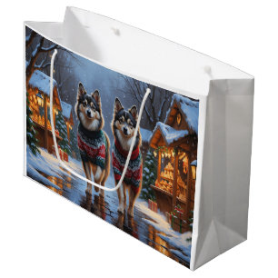 Finska Lapphundar Jul Snö Semester