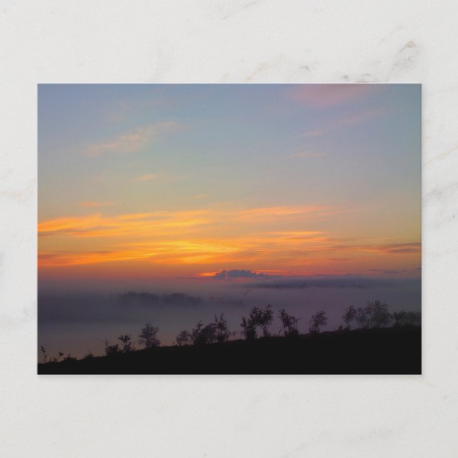 Finska Lappland på kvällen från sol och Vykort (Framsida)