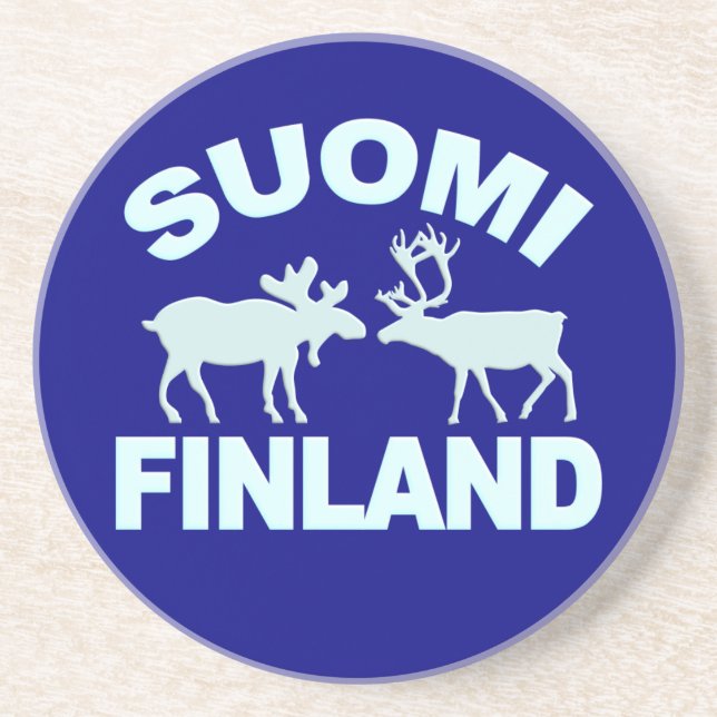 Finska mos & renar underlägg sandsten (Framsidan)