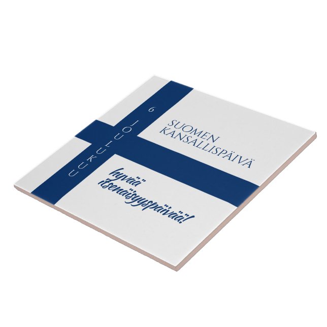 Finska nationaldagen i Suomen Kansallispäivä Kakelplatta (Sidan)