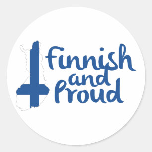 Finska och profiterade runt klistermärke
