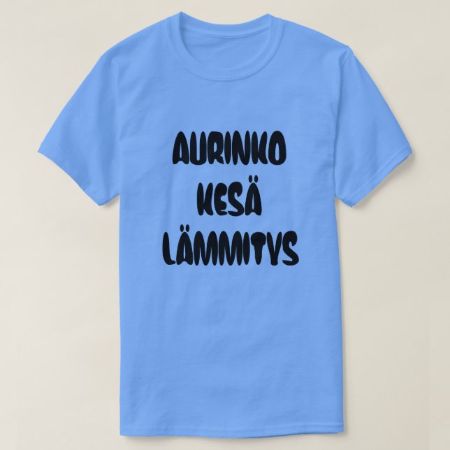 Finska Ord för sommarvärme i sol T-shirt (Design framsida)