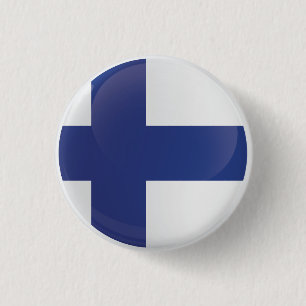 Finska rundikonen Flagga Knapp