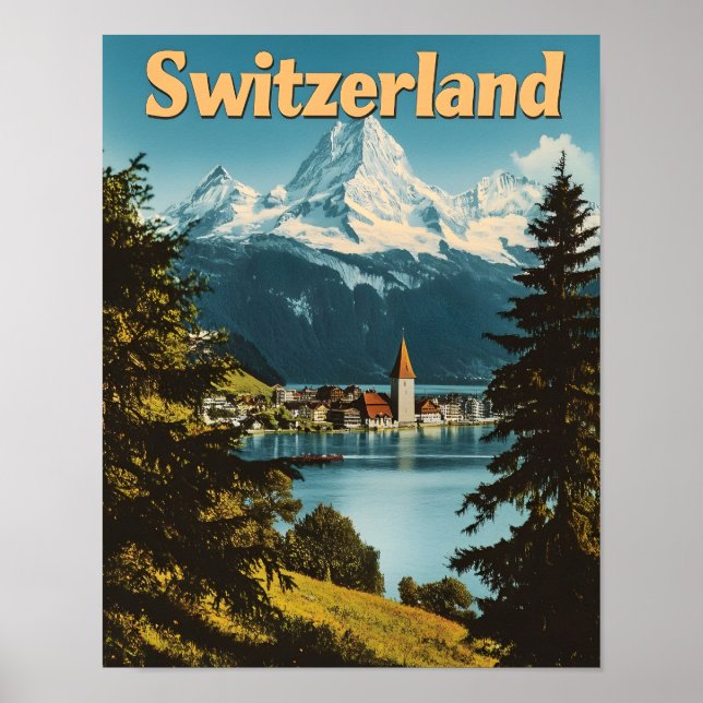 Finska schweiziska schweiziska Alpernor Poster (Framsidan)
