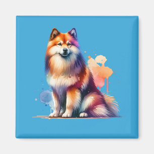 Finska Spitz Hund Magnet