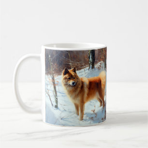 Finska Spitz Låt det snöa jul Kaffemugg