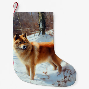 Finska Spitz Låt det snöa jul Liten Julstrumpa