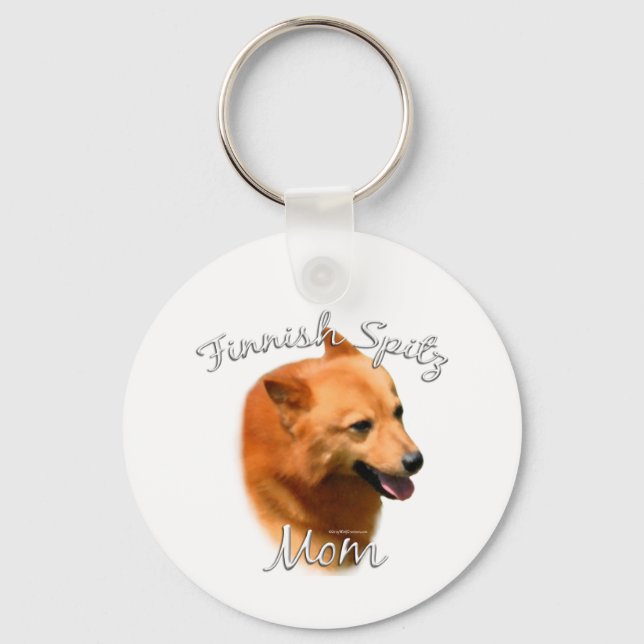 Finska Spitz Mamma 2 Nyckelring (Framsida)