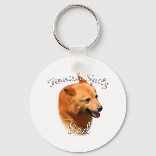 Finska Spitz Pappa 2 Nyckelring (Framsida)