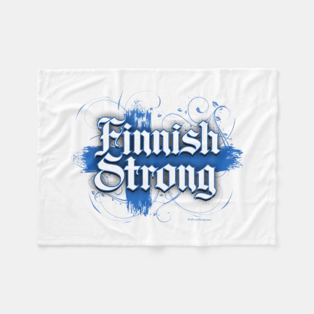 Finska Strong (Finland) Fleecefilt (Framsidan (Horisontell))