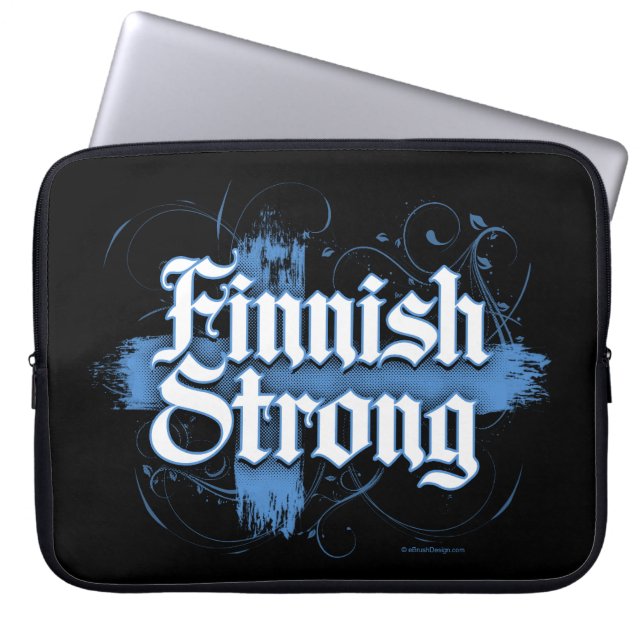 Finska Strong (Finland) Laptop Sleeve (Framsidan)