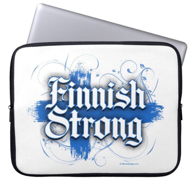 Finska Strong (Finland) Laptop Sleeve (Framsidan)