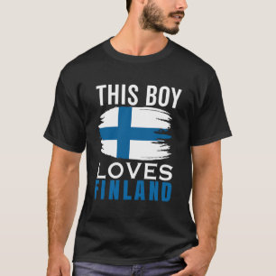 Finska Suomi Flagga För manar Boy Killn Finn Finn T Shirt