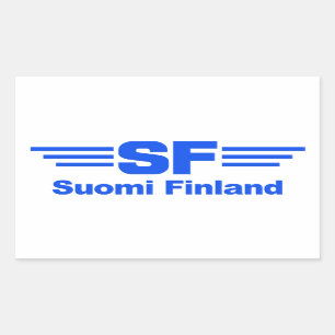 Finska suomi-klistermärken, anpassade rektangulärt klistermärke