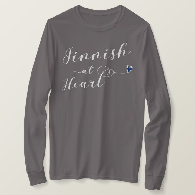 Finska vid hjärta Tee Shirt, Finland (Design framsida)