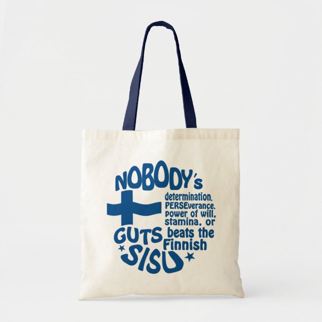 Finskan SISU hänger lös - välj stil Tygkasse (Framsidan)
