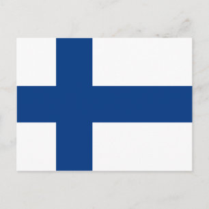 Finskt (finskt) vykort för Flagga