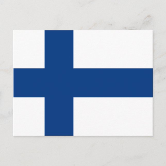 Finskt (finskt) vykort för Flagga (Framsida)