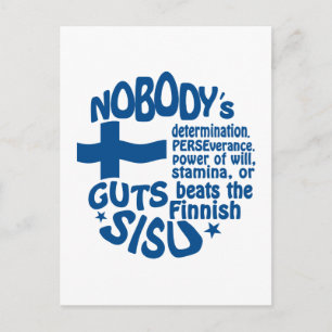 Finskt SISU-vykort - anpassa! Vykort