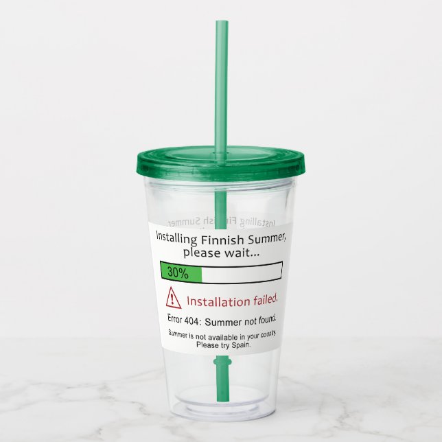 Finskt sommartorktumlare take away mugg (Framsida)