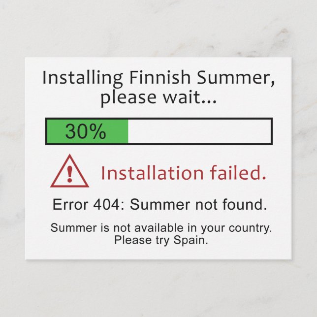 Finskt sommarvykort vykort (Framsida)