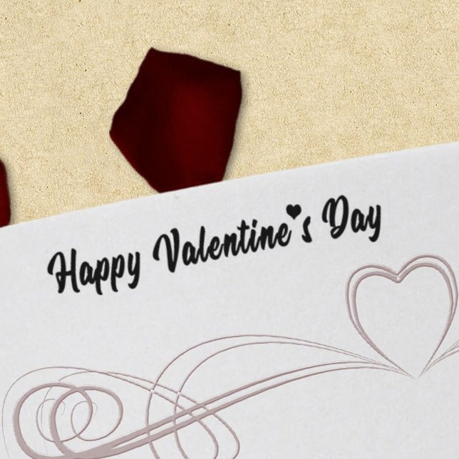 Fint Alla hjärtans dag Heart-typografi Självfärgande Stämpel (Skapare uppladdad)