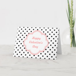 Fint B&W polka dots Valentinkort Helgkort