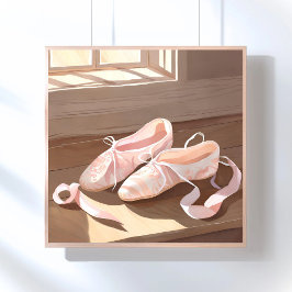 Fint Ballet Tofflor | Sötens Rosa Poster