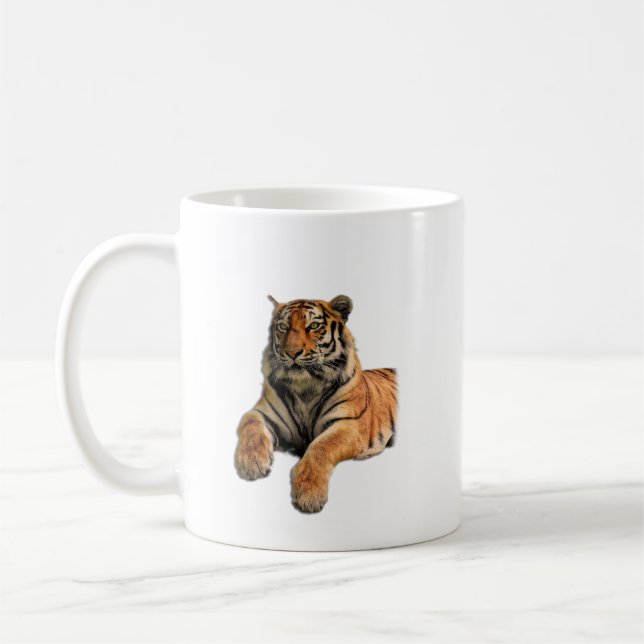 Fint Bengal Tiger Ansikte & Tass Photo Kaffemugg (Vänster)