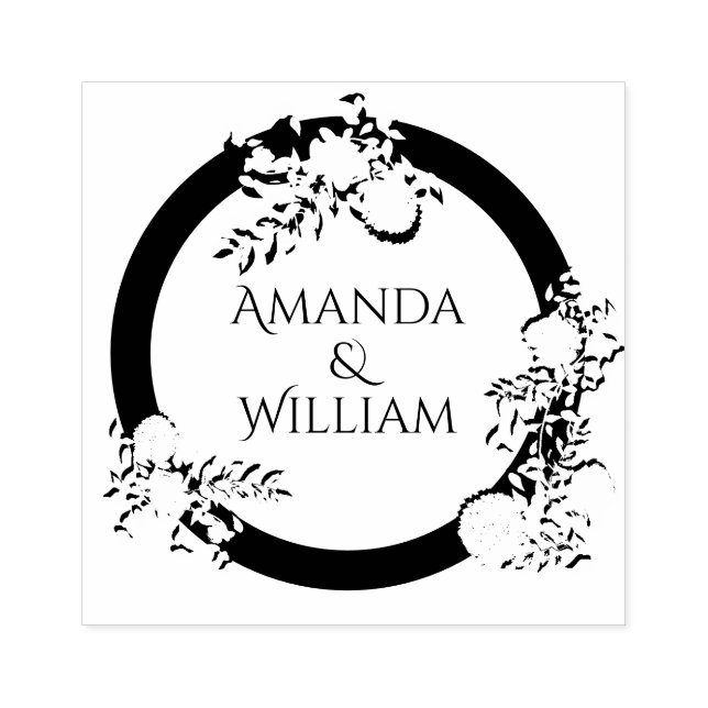 Fint blomstrande bröllop stämpel (Tryck)