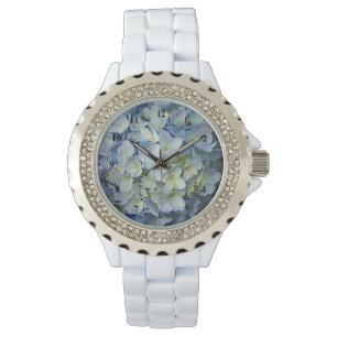 Fint Blue Hydrangea Flowers Photo Armbandsur