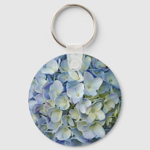 Fint Blue Hydrangea Flowers Photo Nyckelring