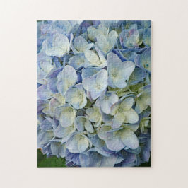 Fint Blue Hydrangea Flowers Photo Pussel