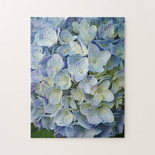 Fint Blue Hydrangea Flowers Photo Pussel (Vertikal)