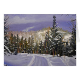 Fint Colorado Mountain Snö Scene Hälsningskort