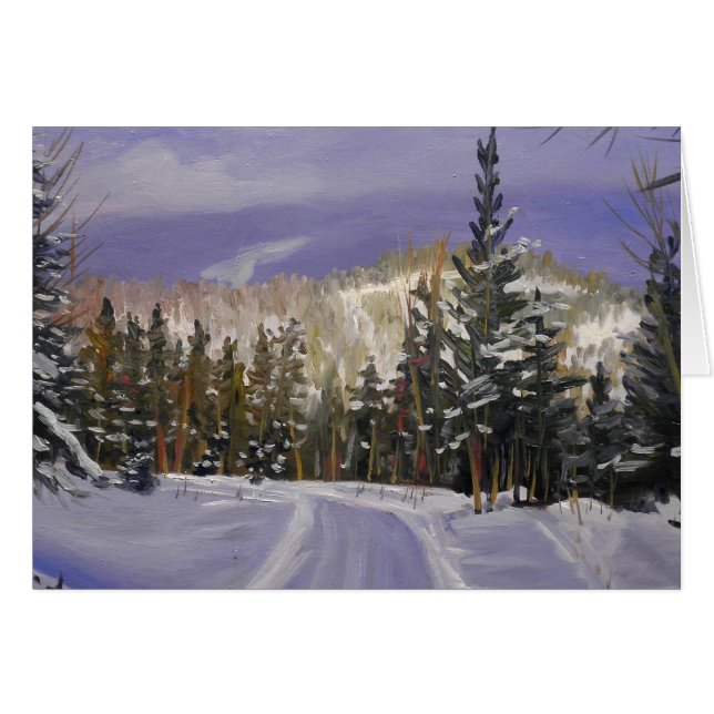 Fint Colorado Mountain Snö Scene Hälsningskort (Framsidan Horizontal)