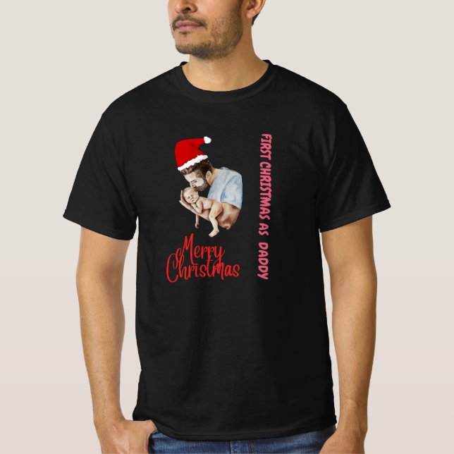 Fint designad min första God jul som pappa T Shirt (Framsida)