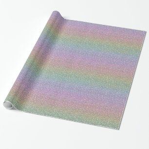 Fint Fauxglitter Sparkles den skina regnbågepärl Presentpapper