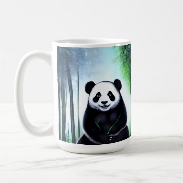Fint, fegt lilla Panda Bear Unge Kaffemugg (Vänster)