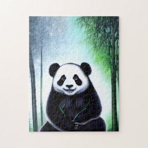 Fint, fegt lilla Panda Bear Unge Pussel