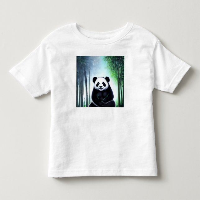 Fint, fegt lilla Panda Bear Unge T Shirt (Framsida)