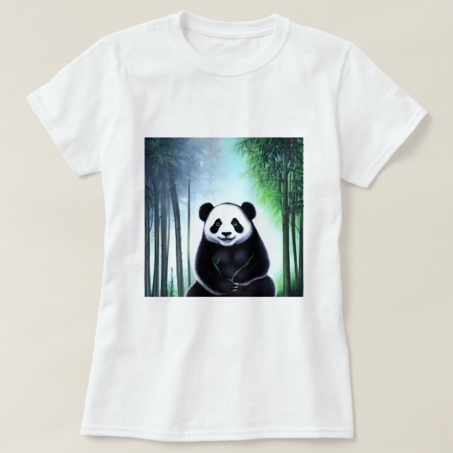 Fint, fegt lilla Panda Bear Unge T Shirt (Design framsida)